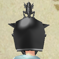 Equipped Dragon Crest viewed from the back with the visor down