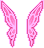 Icon of Pink Floral Fairy Wings