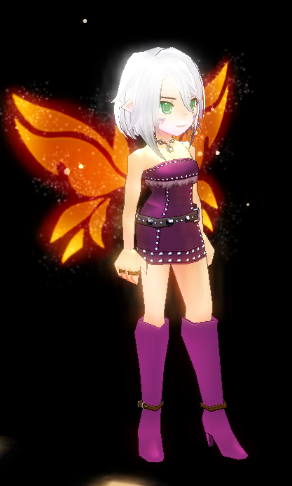 Equipped Shiny Luna Fairy Wings viewed from an angle