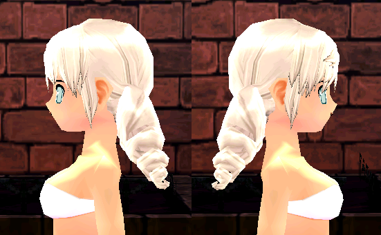Equipped Macaron Mistress Wig viewed from the side