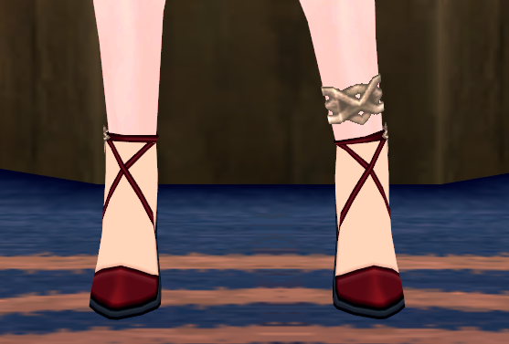 Equipped Royal Brawler Heels (F) viewed from the front