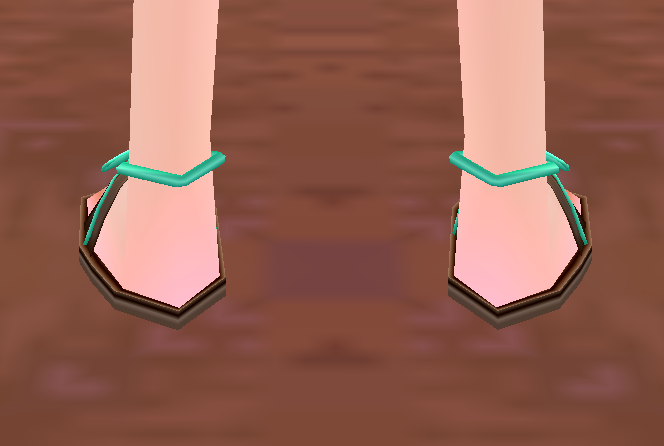 Equipped Pinkie Shoes viewed from the back