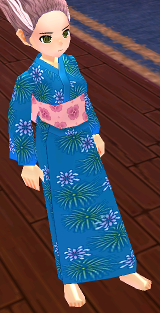Equipped Yukata (Style E) (F) viewed from an angle