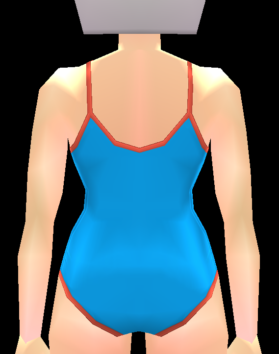 Equipped Modern School Swimsuit (F) viewed from the back
