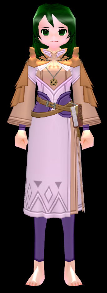 Equipped Female Brielle's Outfit viewed from the front with the hood down