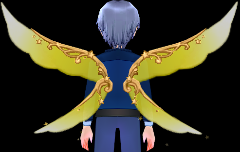Equipped Golden Parade Wings viewed from the back
