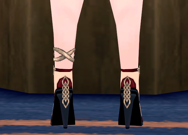 Equipped Royal Brawler Heels (F) viewed from the back