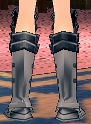 Equipped Claus Knight Boots viewed from the back