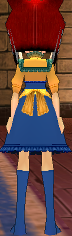 Equipped Ailionoa's Cute Ruffled Skirt viewed from the back