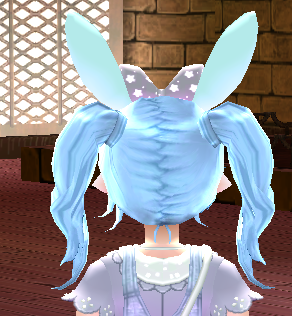 Equipped Casual Date Bunny Ears and Bow Headband viewed from the back