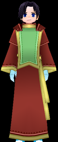 Equipped Guild Robe viewed from the front with the hood down