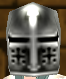 Equipped Cross Full Helm viewed from the front
