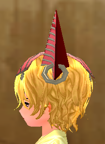 Equipped Desert Guardian Wig and Headdress (M) (Dyed) viewed from the side