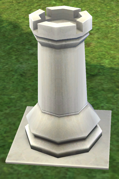 Building preview of Homestead Chess Piece - White Rook and White Square