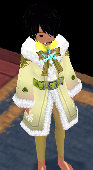 Equipped Snowflake Coat viewed from an angle