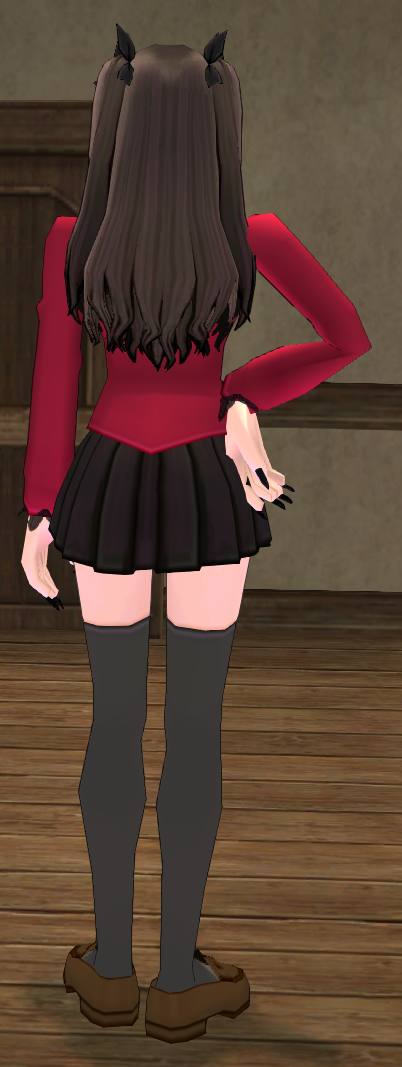 Equipped Giant Rin Tohsaka Set viewed from the back