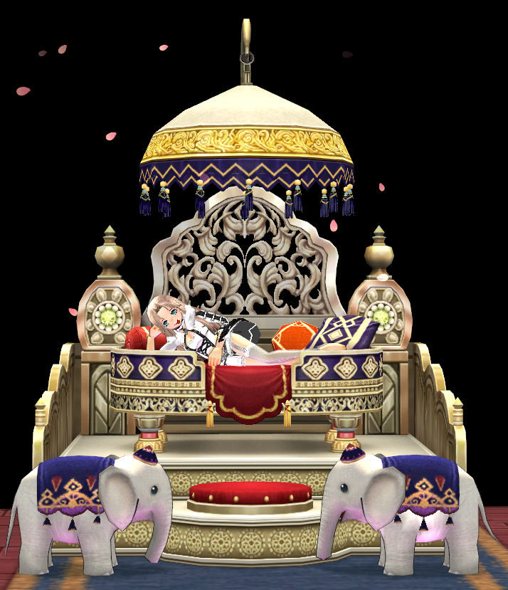 Seated preview of Elegant Lotus Elephant Throne