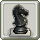 Homestead Chess Piece - Black Knight and White Square
