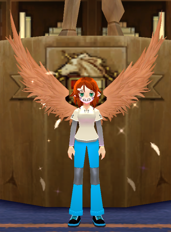 Equipped Archangel Wings (Dyeable) viewed from the front