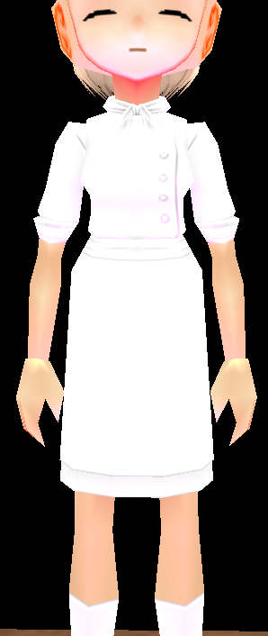 Equipped Tork's Chef Uniform (F) (White) viewed from the front