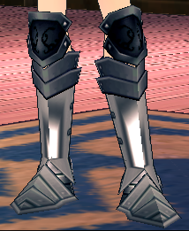Equipped Claus Knight Boots viewed from the front