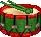 Inventory icon of Snare Drum (Green Base, Red Rims, Black Strings)