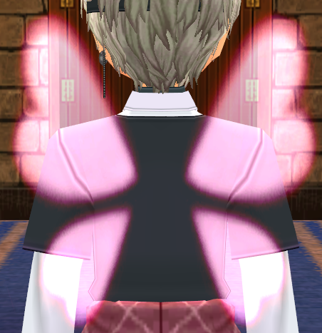 Equipped Light Pink Heart Wings viewed from the back