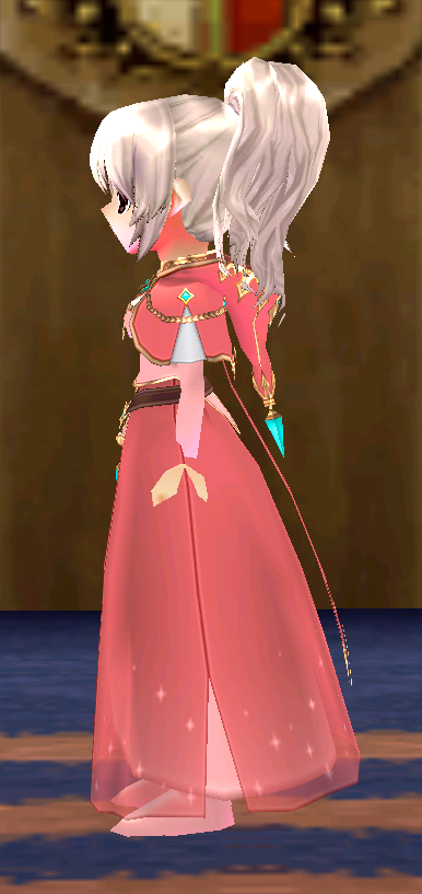 Equipped Astrologer Outfit (F) viewed from the side with the hood down