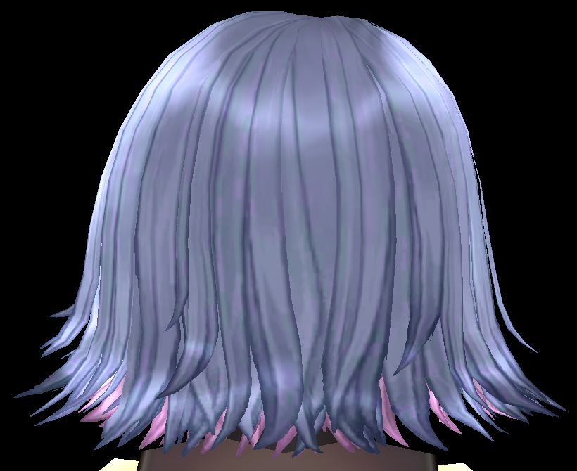 Equipped Elemental Harmony Wig (F) viewed from the back