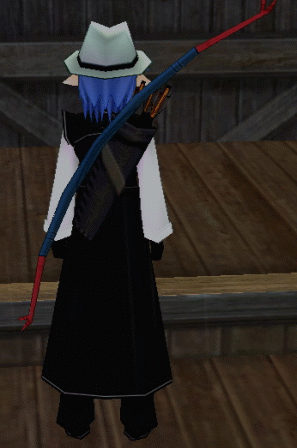 Sheathed Leather Long Bow