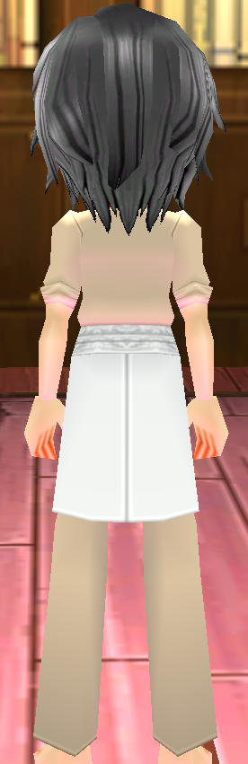 Equipped Tork's Chef Uniform (M) (Beige and White) viewed from the back