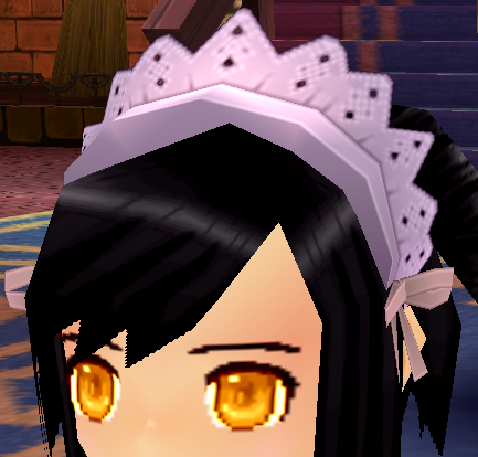 Equipped Maid's Headpiece viewed from an angle