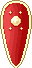 Inventory icon of Kite Shield (Red Shield, Gold Rim)