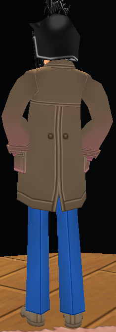 Equipped Male Duffel Coat Set viewed from the back