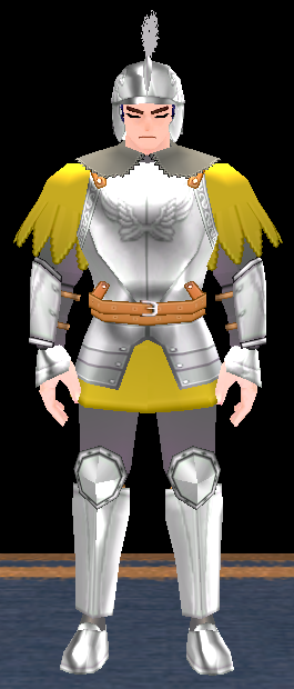 Equipped GiantMale Knight Wing Plate Set viewed from the front