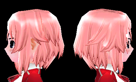 Equipped Lisbeth Wig (Default) viewed from the side
