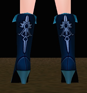 Equipped Magus Crest Boots (F) (Default) viewed from the back