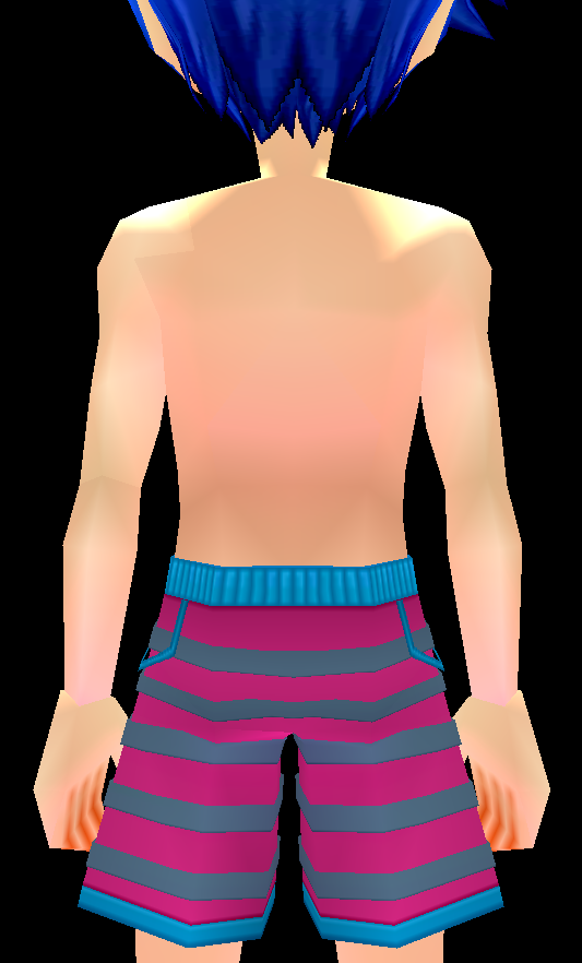Equipped Striped Swimsuit (M) viewed from the back