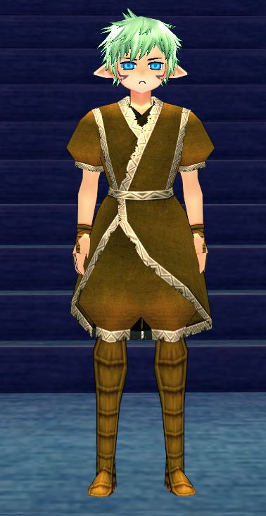 Equipped Advancement Outfit (Life) viewed from the front