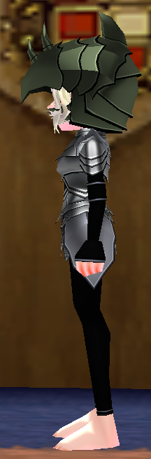 Equipped Female Dustin Silver Knight Armor viewed from the side