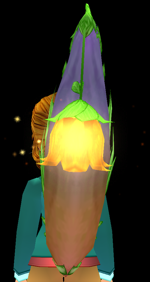 Equipped Luminous Petal Tail viewed from the back