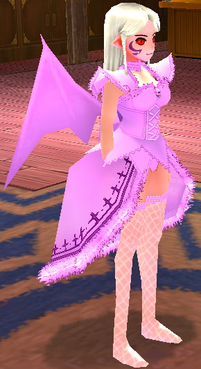 Equipped Succubus Outfit (Pink) viewed from an angle
