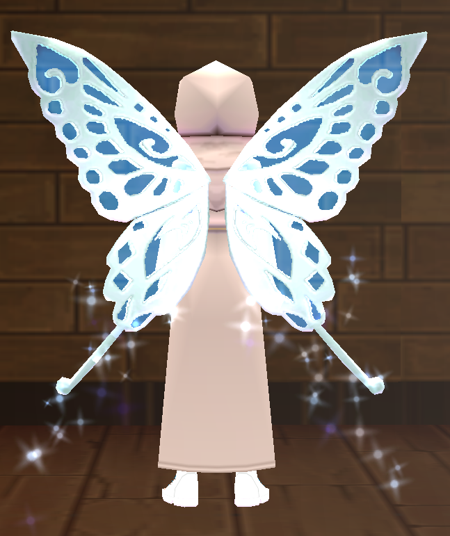 Equipped Azure Butterfly Wings viewed from the back