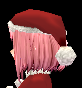 Equipped Classic Santa Hat (F) viewed from the side