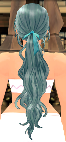 Equipped Summer Island Hopper Hair Tie and Wig (F) viewed from the back