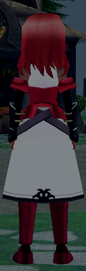 Equipped Tioz Armor (F) (Red and White) viewed from the back