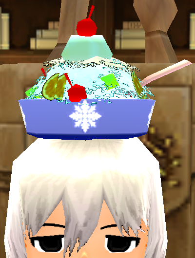 Equipped Shaved Ice Bowl Hat viewed from the front