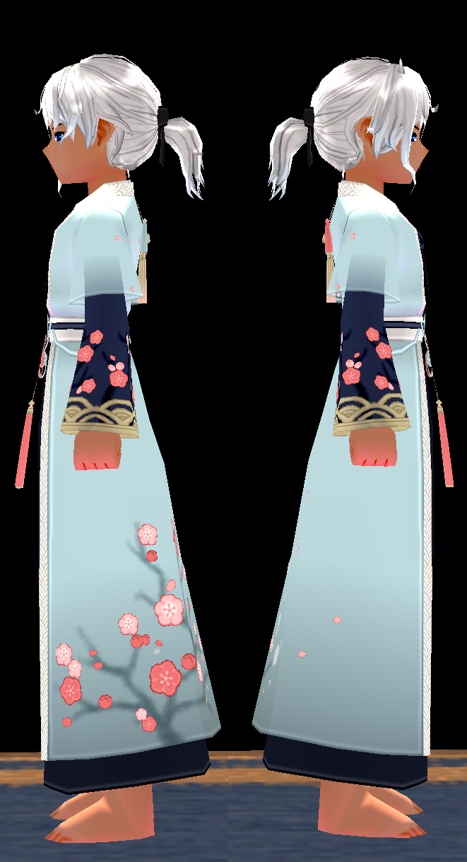 Equipped Apricot Blossom Outfit (M) viewed from the side