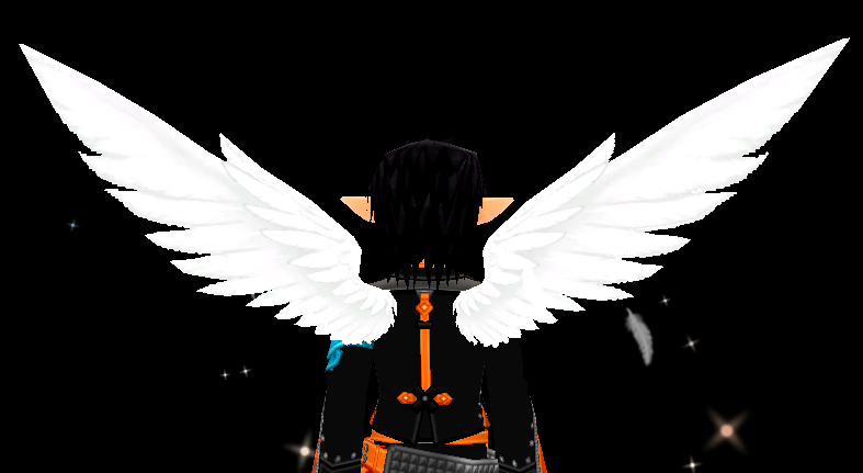 Equipped Purity Power Angel Wings viewed from the back