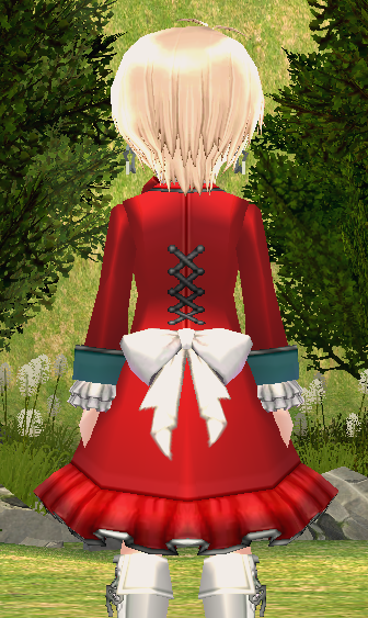 Equipped Eluned Royal Rose Outfit (M) viewed from the back